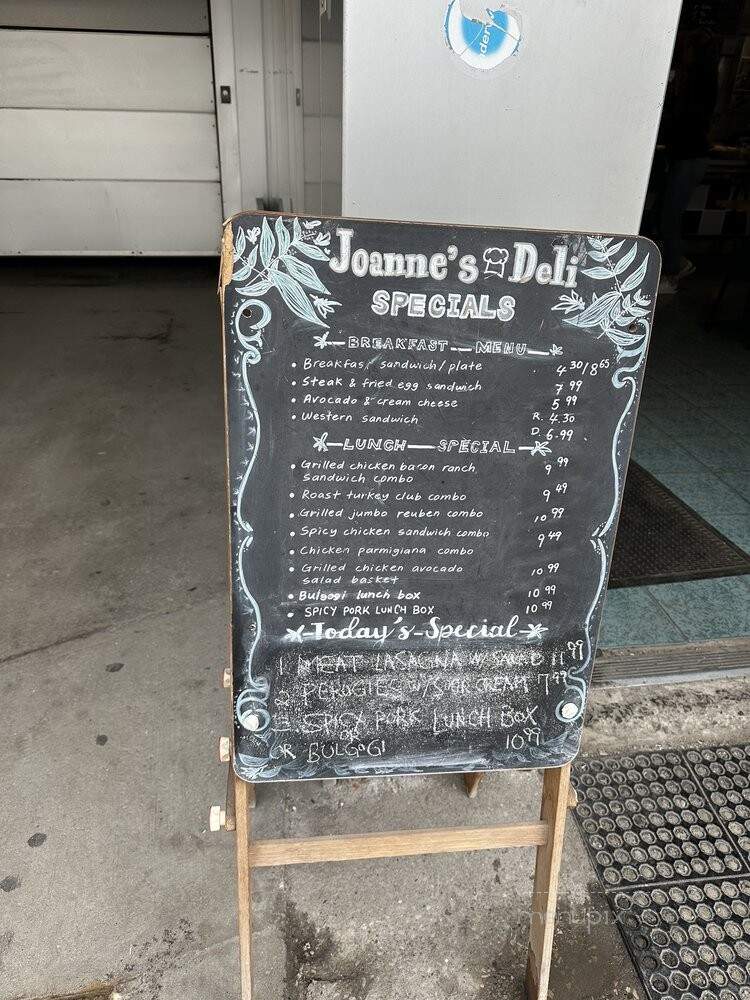 Joanne's Deli - Toronto, ON menu_pic