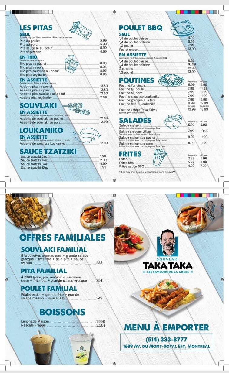 Taka Taka Souvlaki - Montreal, QC menu_pic