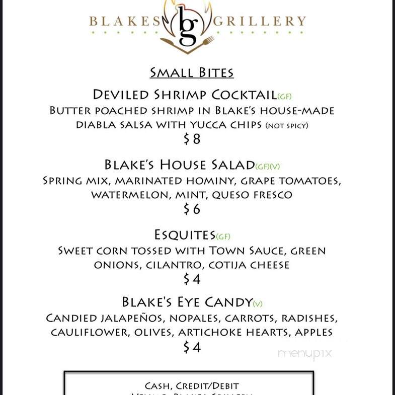 Blake's Grillery - Oakland, CA menu_pic