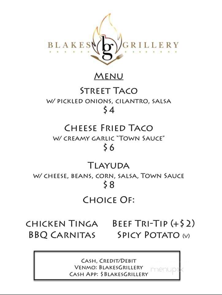 Blake's Grillery - Oakland, CA menu_pic