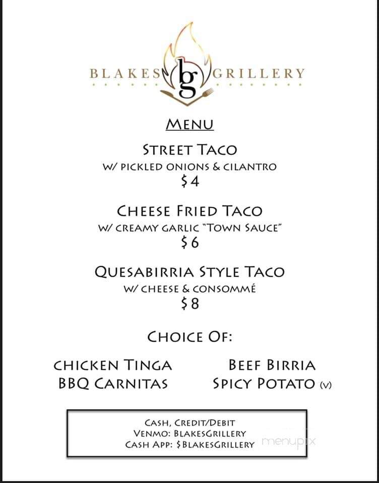Blake's Grillery - Oakland, CA menu_pic
