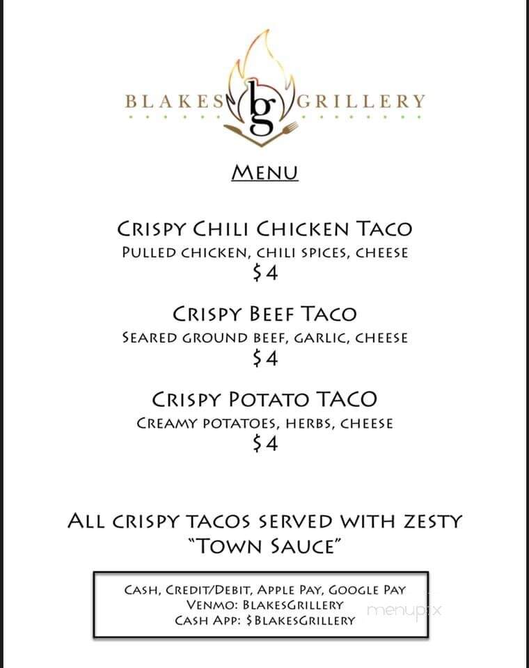 Blake's Grillery - Oakland, CA menu_pic