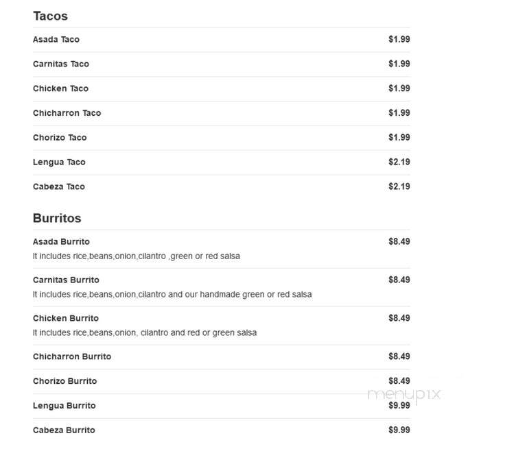 Mi Mercadito Bakery - Inglewood, CA menu_pic
