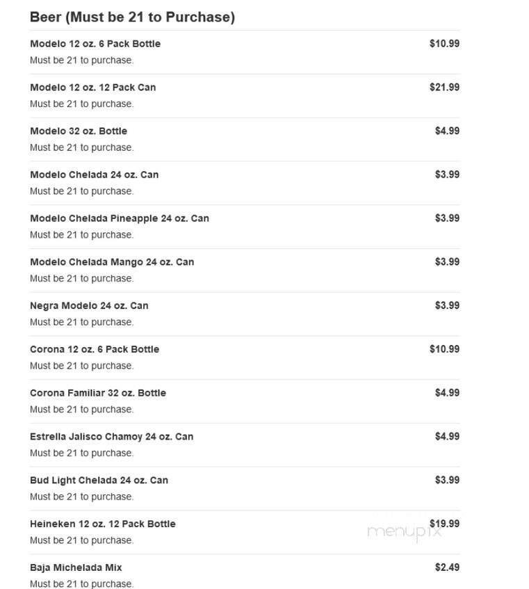 Mi Mercadito Bakery - Inglewood, CA menu_pic