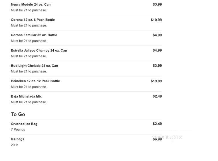 Mi Mercadito Bakery - Inglewood, CA menu_pic