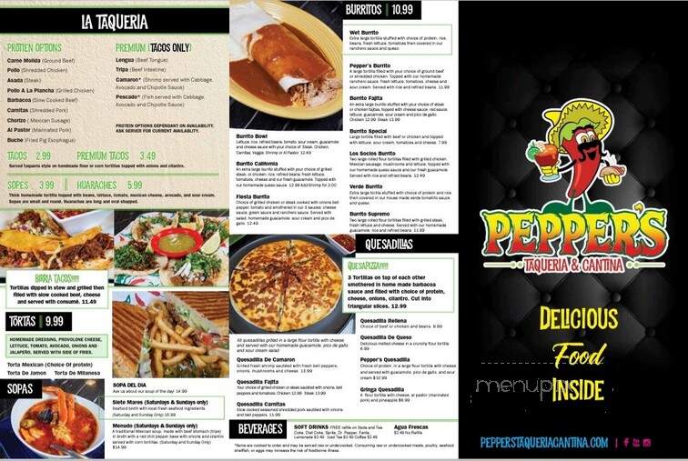Pepper's Taqueria & Cantina - Fort Walton Beach, FL menu_pic