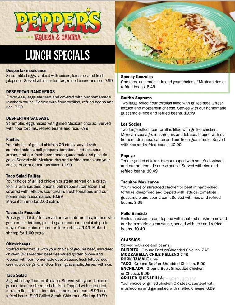 Pepper's Taqueria & Cantina - Fort Walton Beach, FL menu_pic