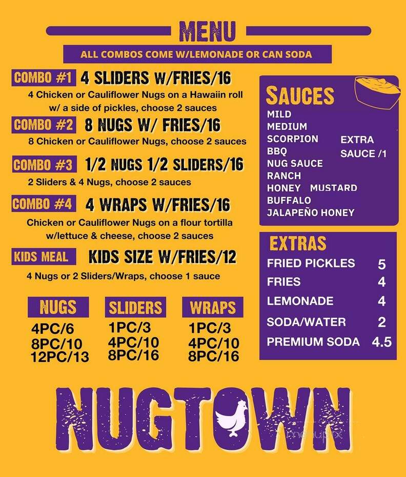 Nugtown - Los Angeles, CA menu_pic