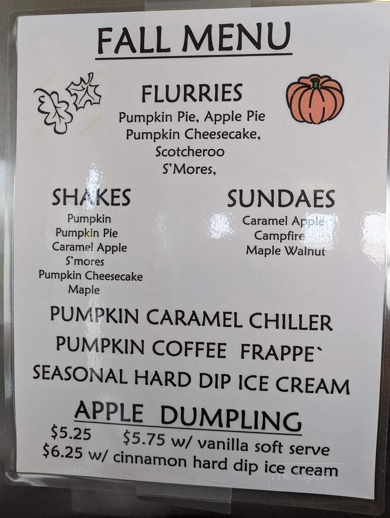 Apache Dairy Bar - Sherwood, OH menu_pic