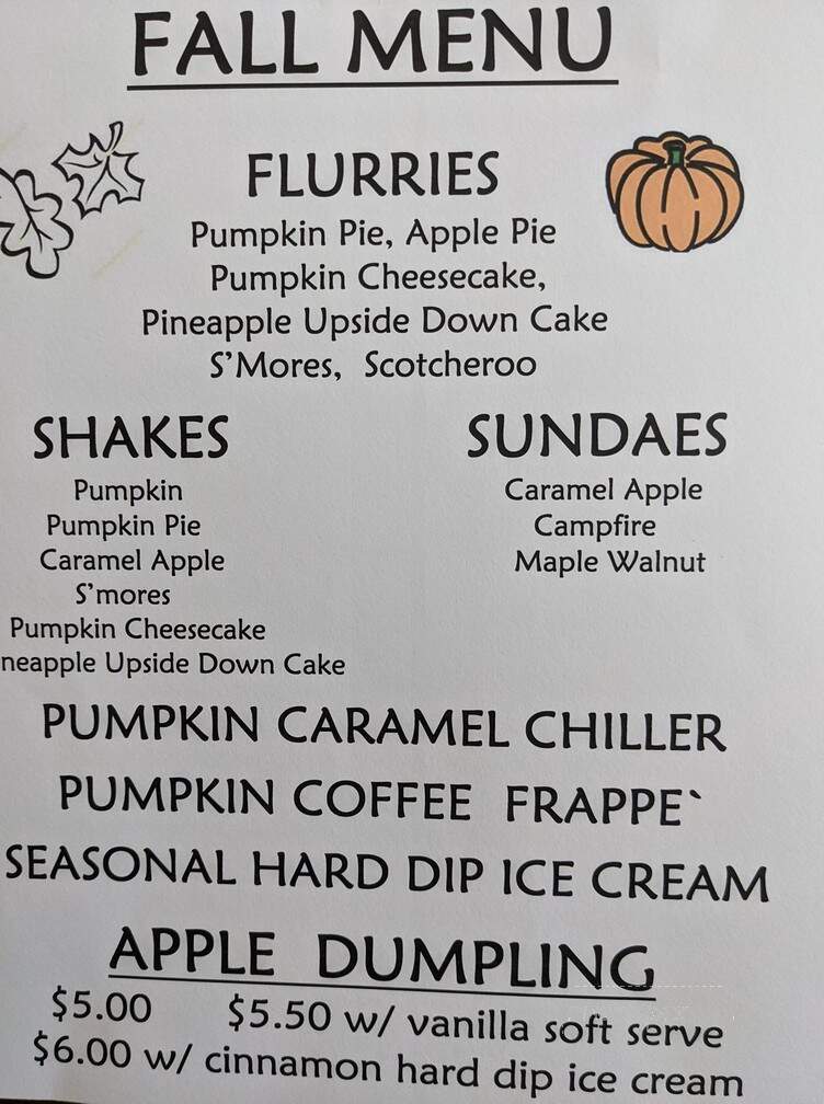 Apache Dairy Bar - Sherwood, OH menu_pic