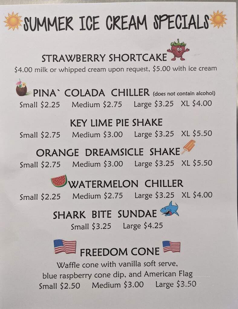 Apache Dairy Bar - Sherwood, OH menu_pic