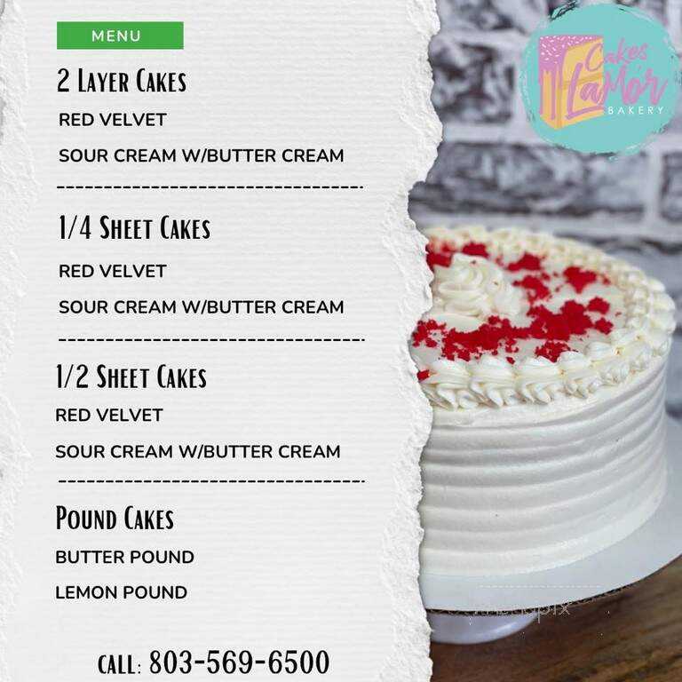 Cakes LaMo'r Bakery - Columbia, SC menu_pic