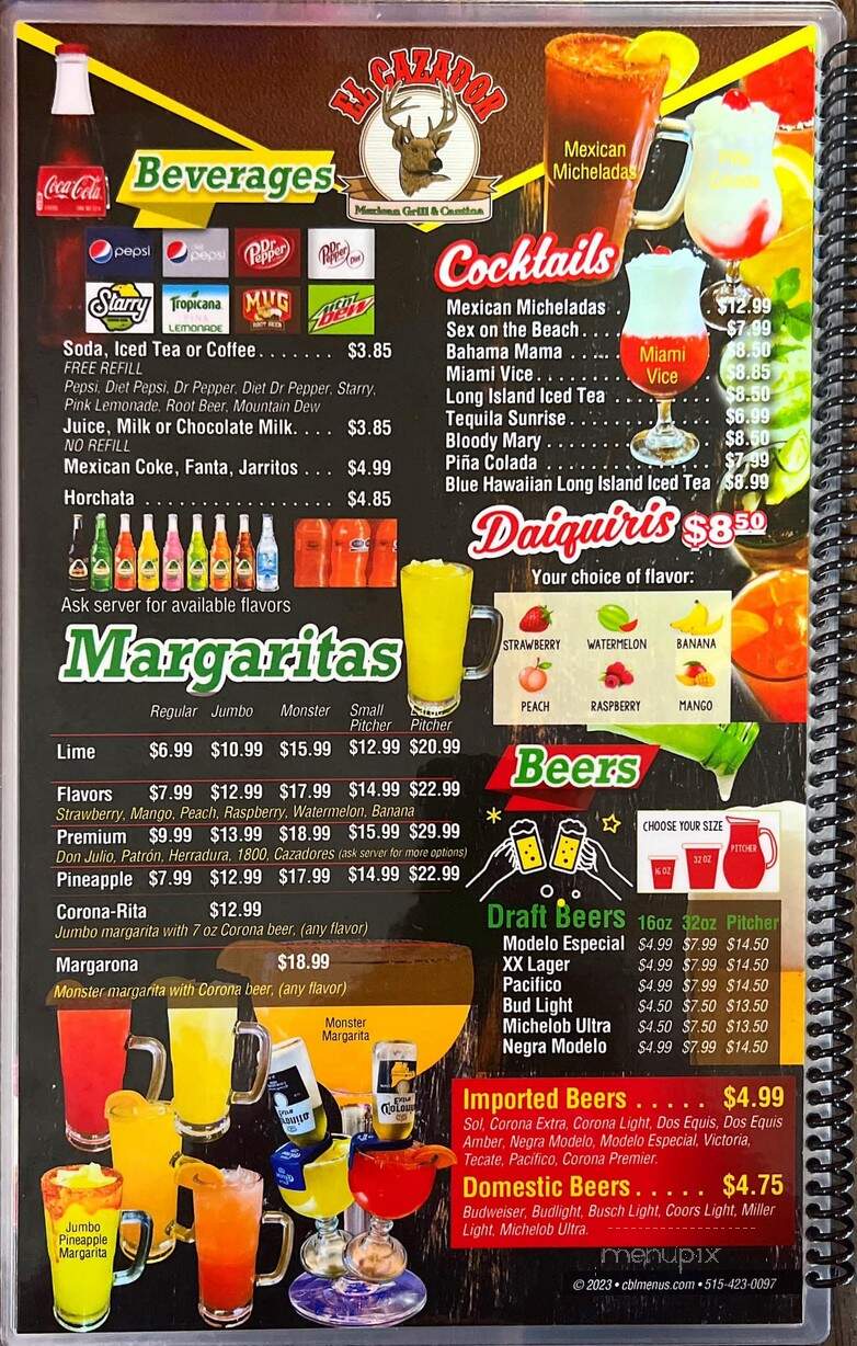 El Cazador Mexican Grill & Cantina - Horton, KS menu_pic