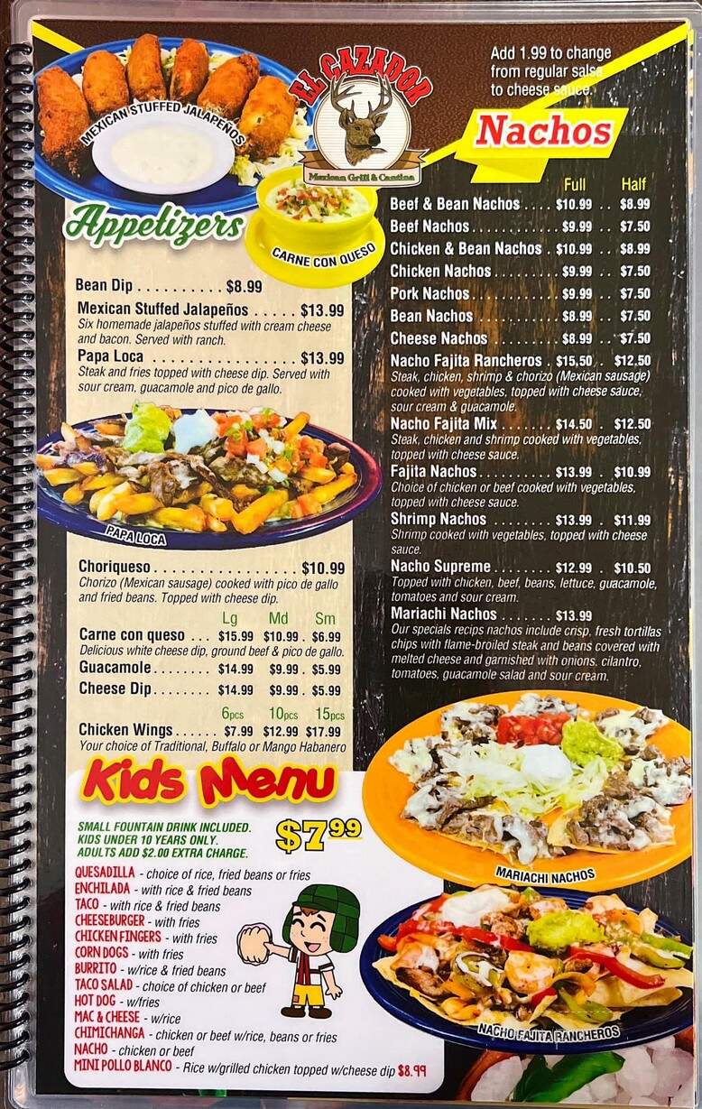 El Cazador Mexican Grill & Cantina - Horton, KS menu_pic