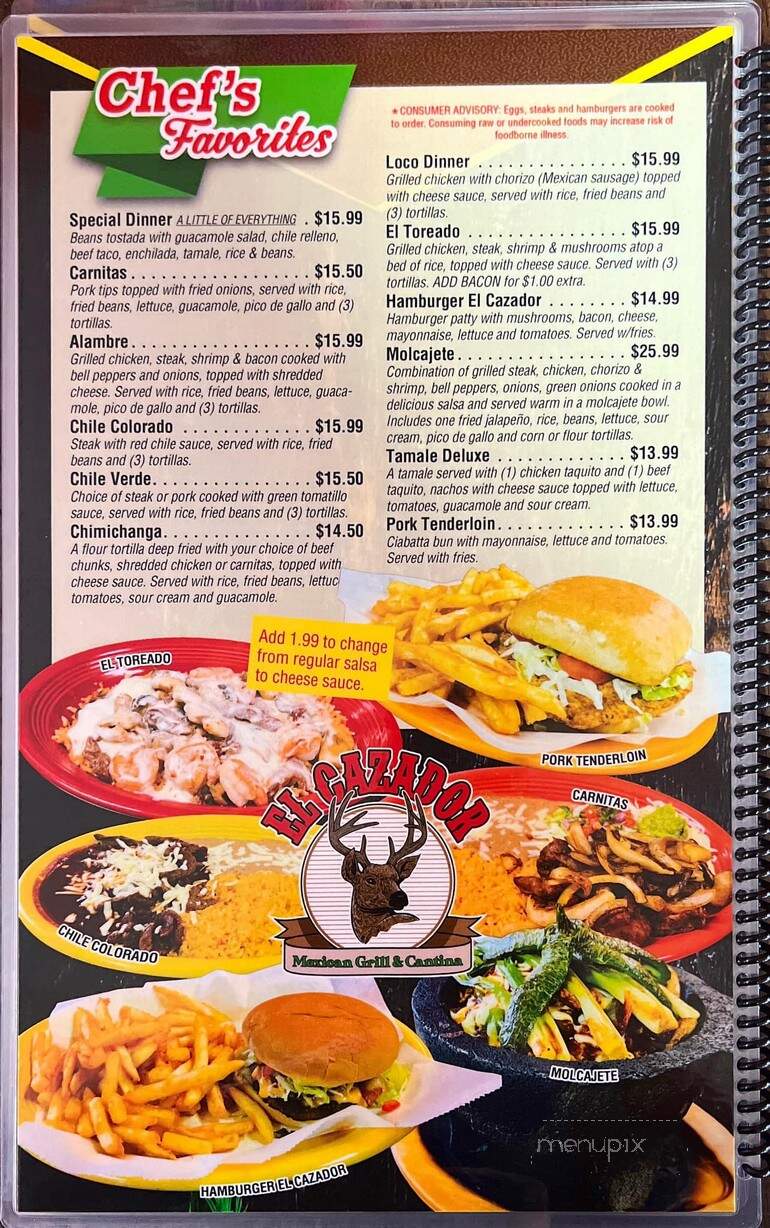 El Cazador Mexican Grill & Cantina - Horton, KS menu_pic