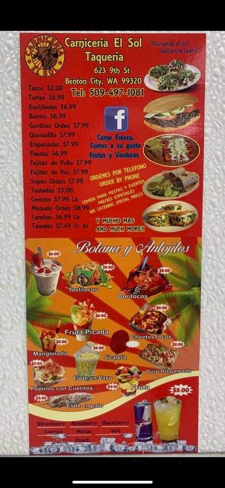 El Sol Carniceria - Benton City, WA menu_pic