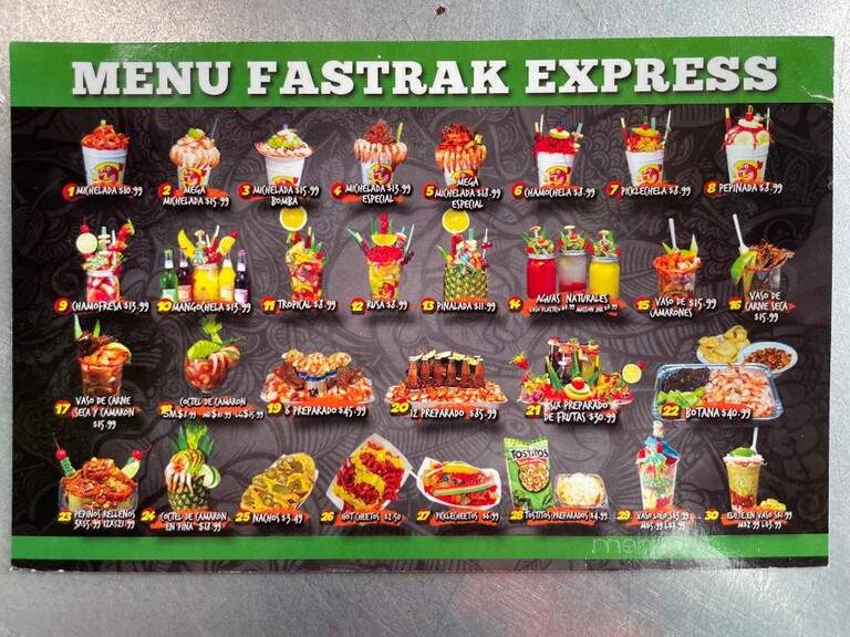 Fastrak Express - Houston, TX menu_pic