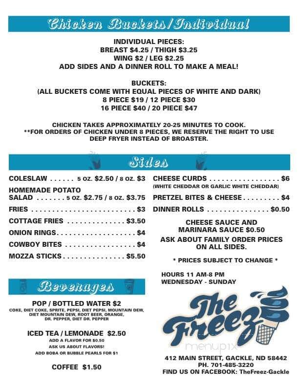 Gackle Tastee Freez - Gackle, ND menu_pic
