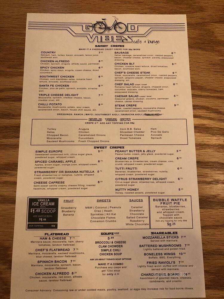 Good Vibes Cafe & Lounge - Utica, NY menu_pic