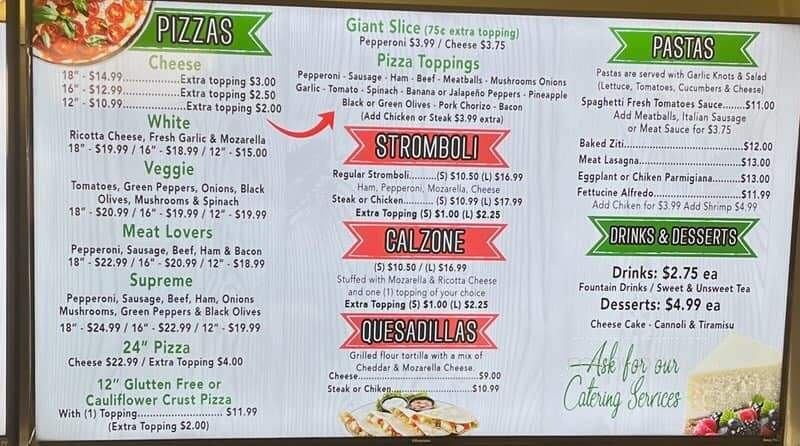 Henriquez Pizza - Denton, NC menu_pic