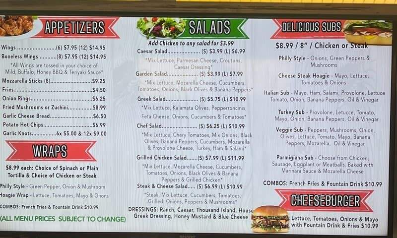 Henriquez Pizza - Denton, NC menu_pic