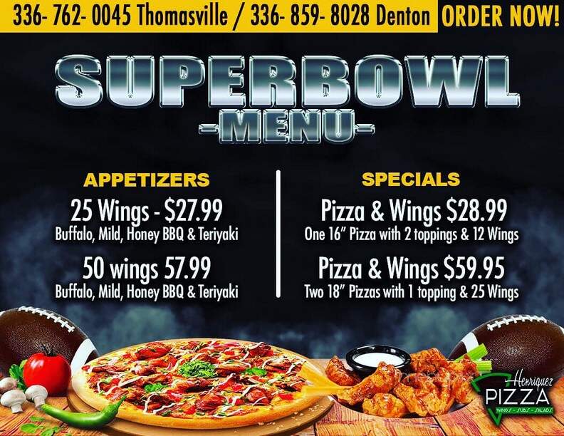 Henriquez Pizza - Denton, NC menu_pic