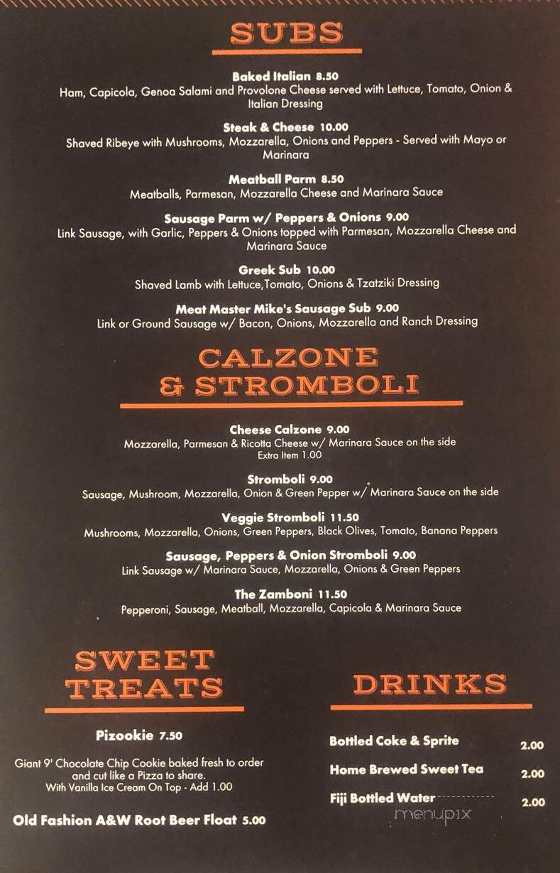 Hole In the Wall Pizza - Ochopee, FL menu_pic