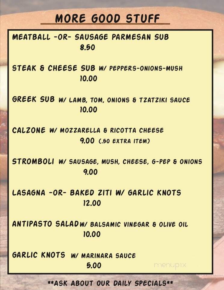 Hole In the Wall Pizza - Ochopee, FL menu_pic