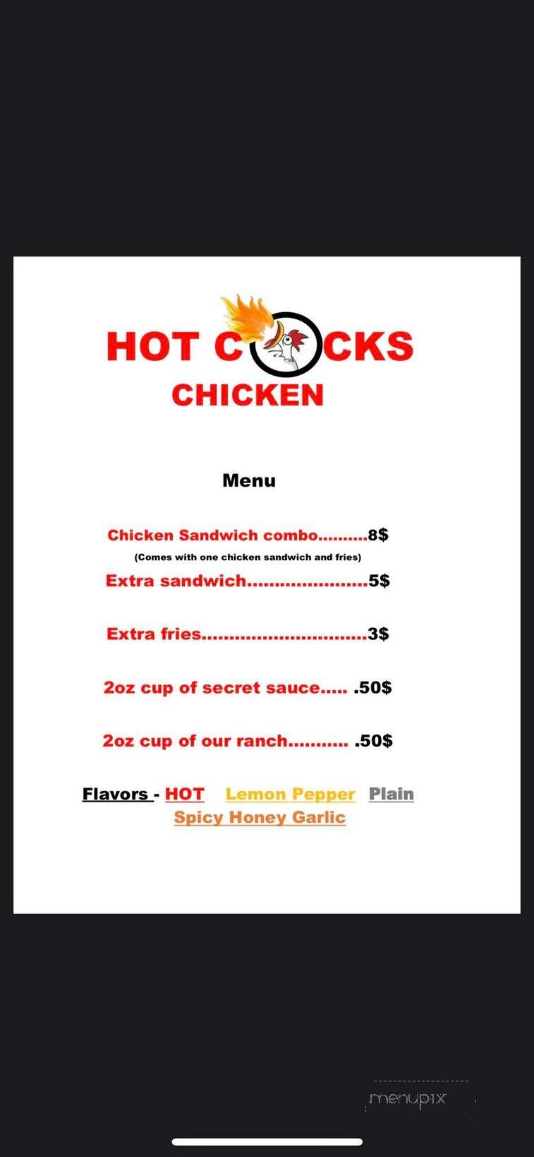 Hot Cocks Chicken - Corpus Christi, TX