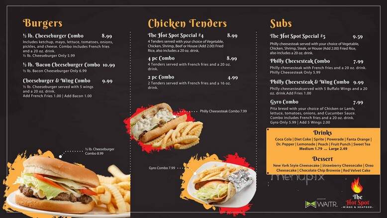 Hot Spot Wings & Seafood - Warner Robins, GA menu_pic
