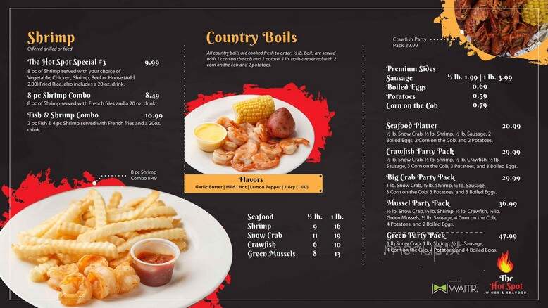 Hot Spot Wings & Seafood - Warner Robins, GA menu_pic