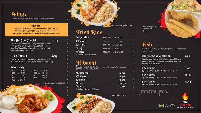 Hot Spot Wings & Seafood - Warner Robins, GA menu_pic