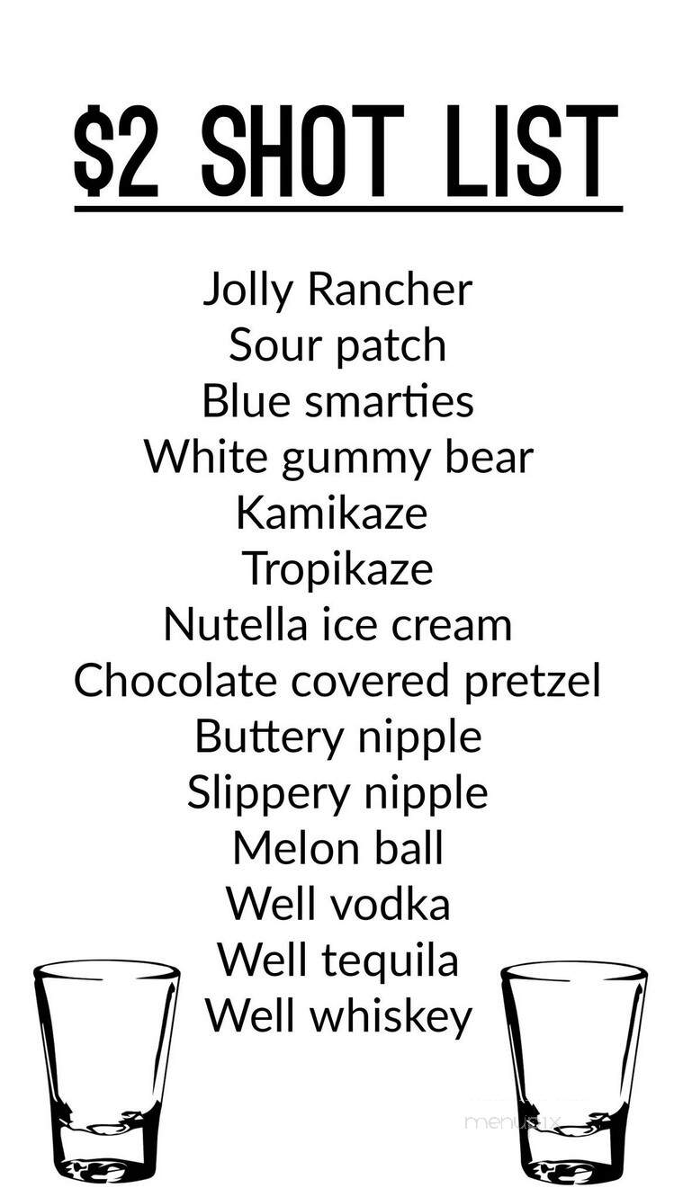 Infusion Nightclub - Clarion, PA menu_pic