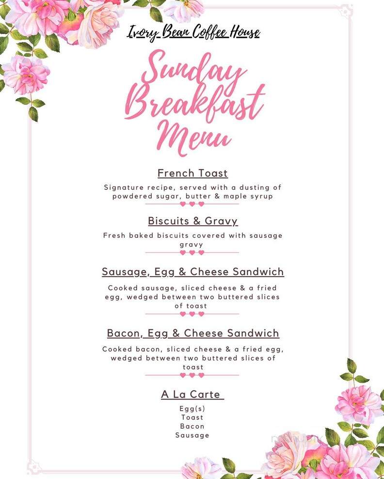 Ivory Bean Coffee House - Shelby, OH menu_pic