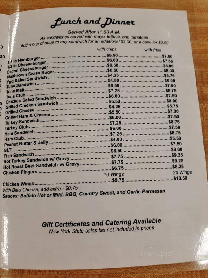 Jack's Kitchen - Manchester, NY menu_pic