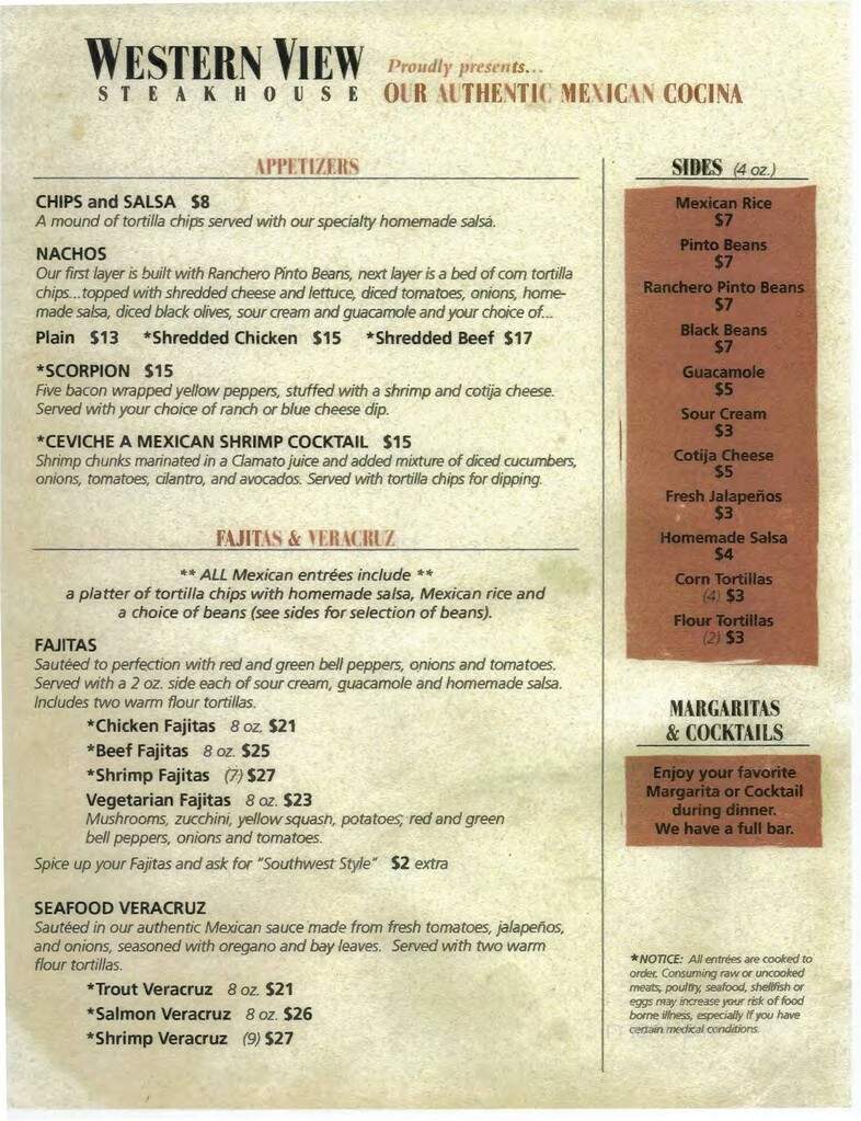 Kachina Lounge - Williams, AZ menu_pic