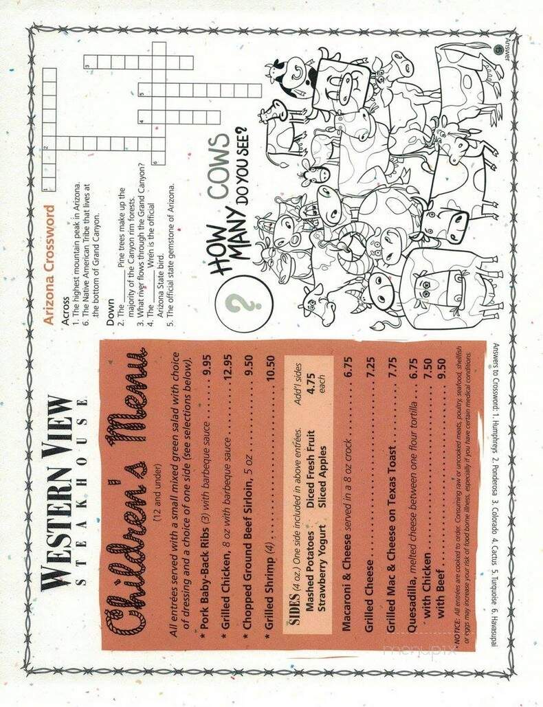 Kachina Lounge - Williams, AZ menu_pic
