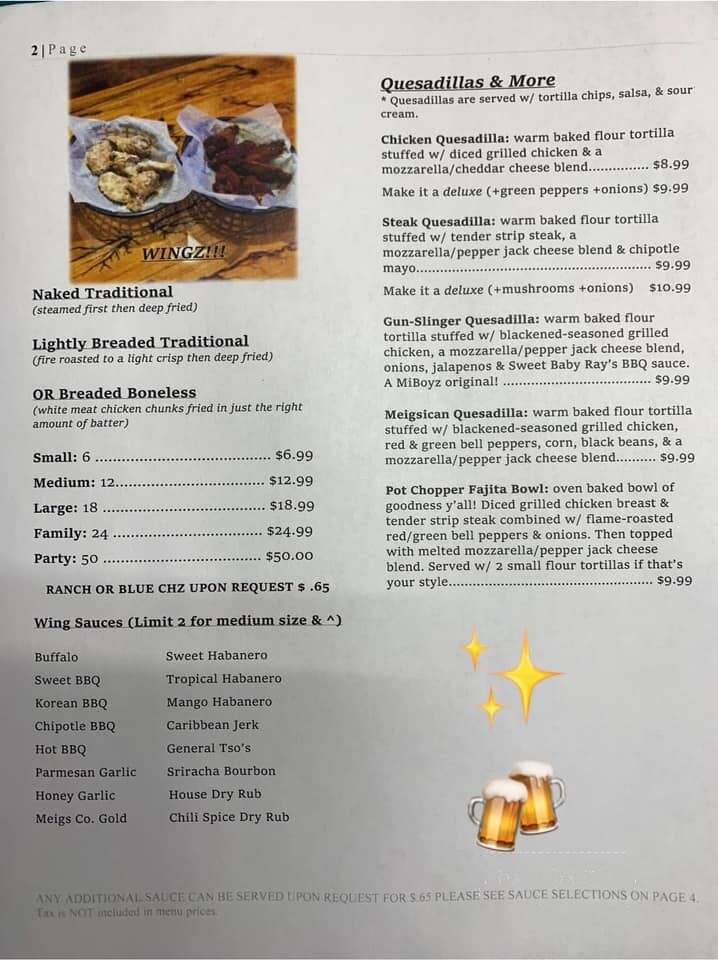 MiBoyz Bar and Grill - Pomeroy, OH menu_pic
