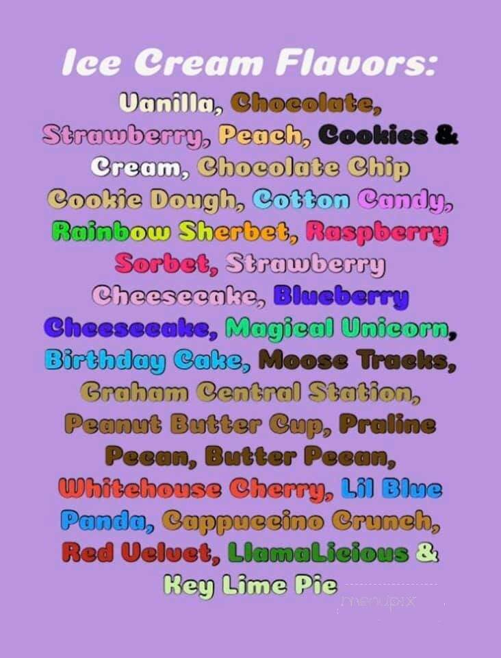 Micah's Sweet Escape - Albemarle, NC menu_pic