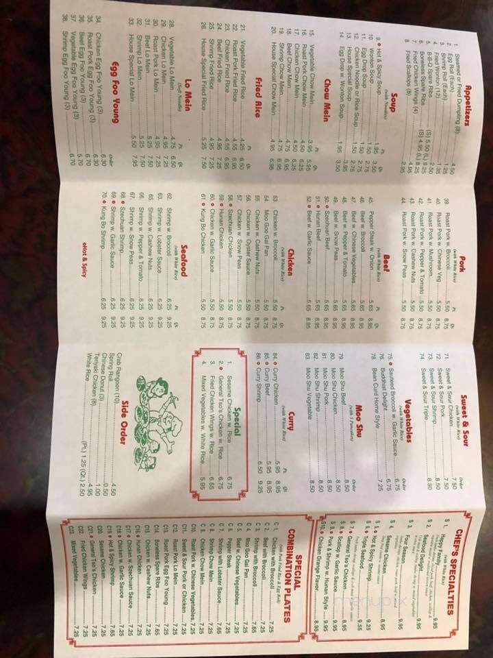 No.1 China Buffet - Jacksonville, NC menu_pic