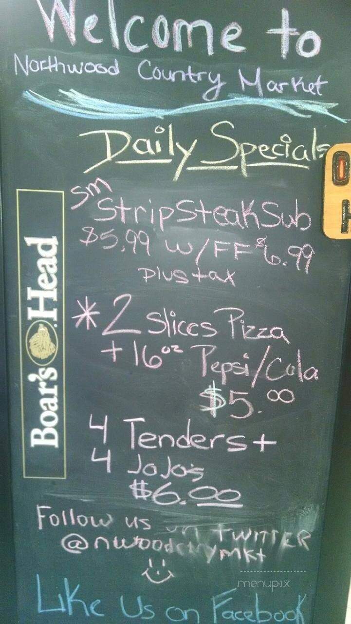 Northwood Country Market - Northwood, NH menu_pic