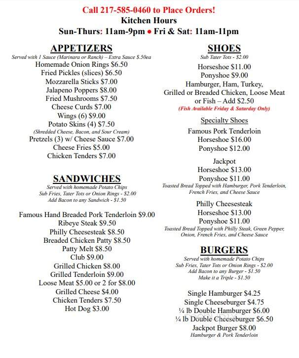 Silver Sevens Gaming Pub & Parlor - Springfield, IL menu_pic