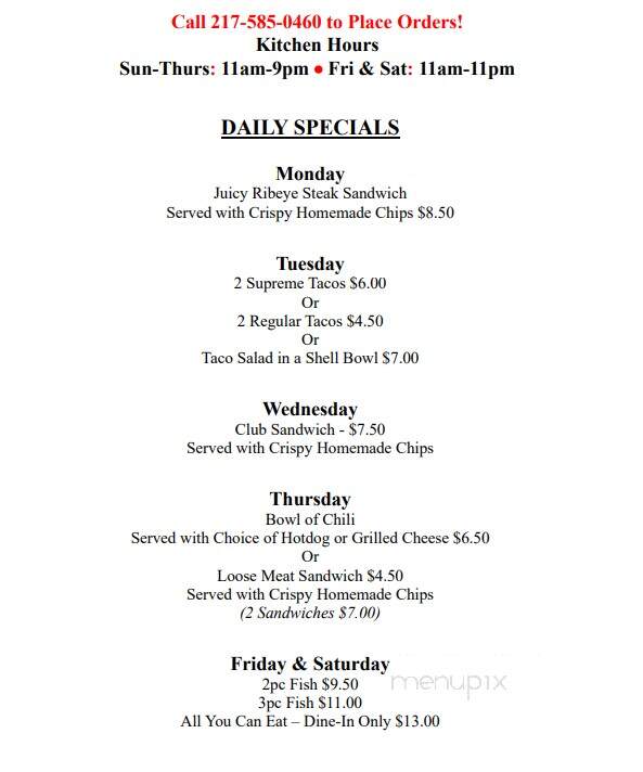 Silver Sevens Gaming Pub & Parlor - Springfield, IL menu_pic