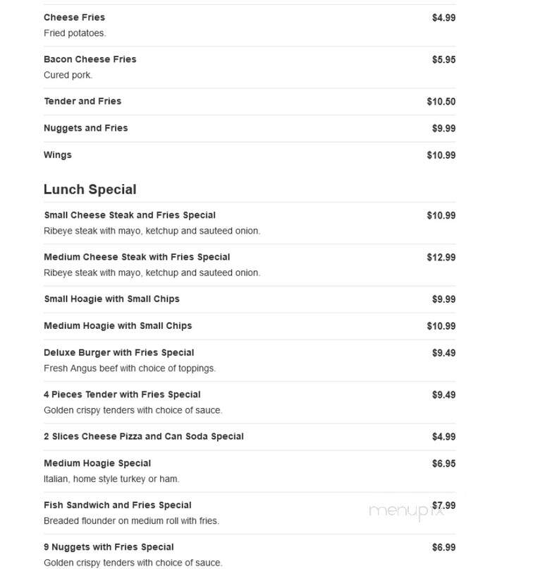 Sunset Subs and Steak - New Castle, DE menu_pic