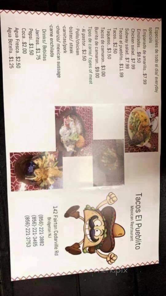 Tacos El Pueblito Restaurant - Bridgeton, NJ menu_pic