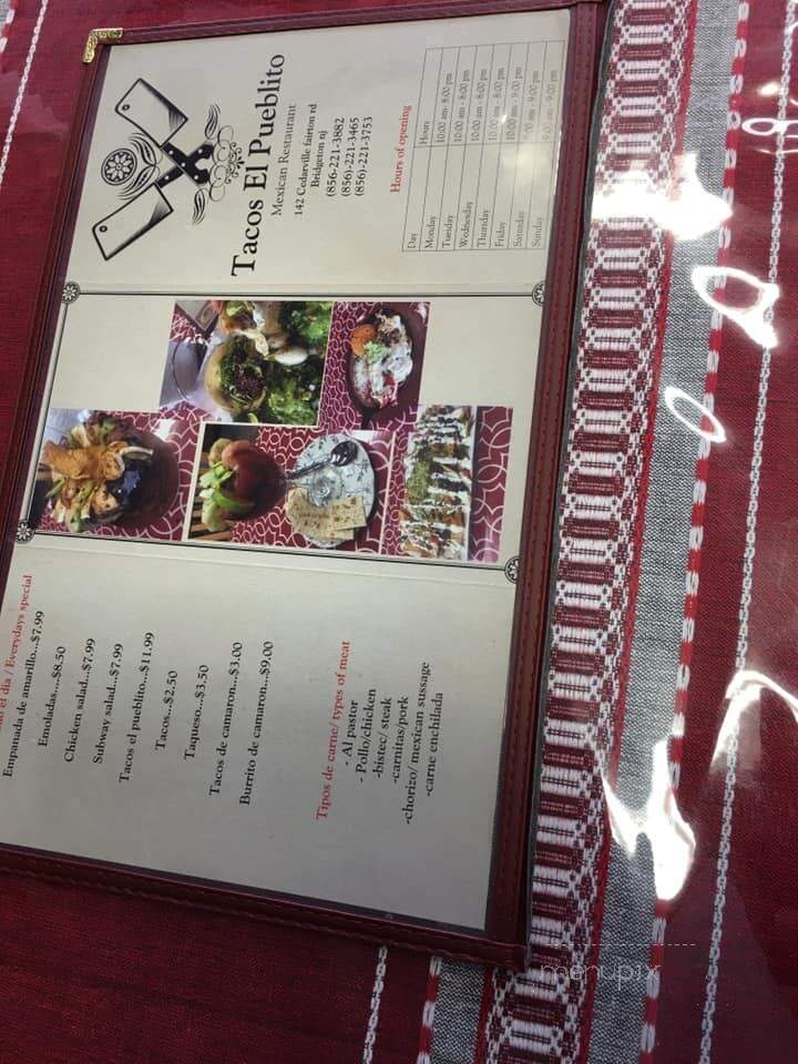 Tacos El Pueblito Restaurant - Bridgeton, NJ menu_pic