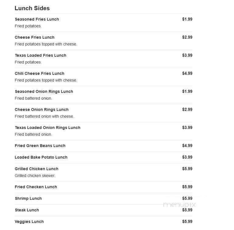 The Kitchen Palace - Aiken, SC menu_pic