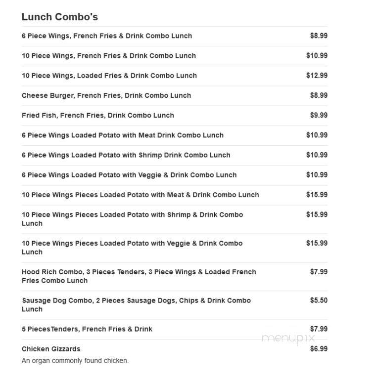 The Kitchen Palace - Aiken, SC menu_pic