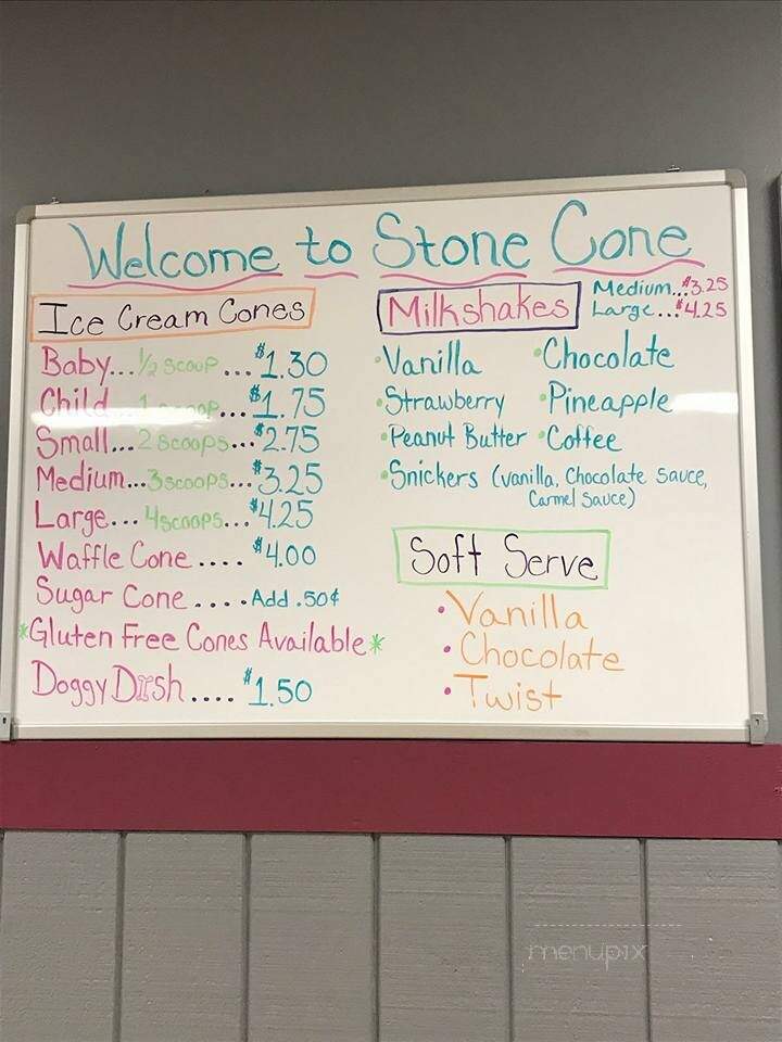 The Stone Cone - Addison, NY menu_pic