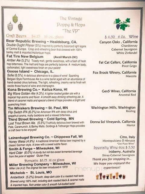 The Vintage Pub - Askov, MN menu_pic